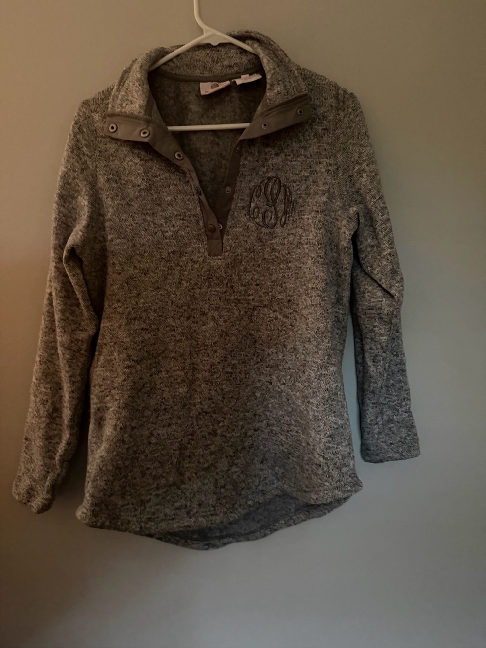 Monogram Marleylilly Gray Fleece Tunic Pullover